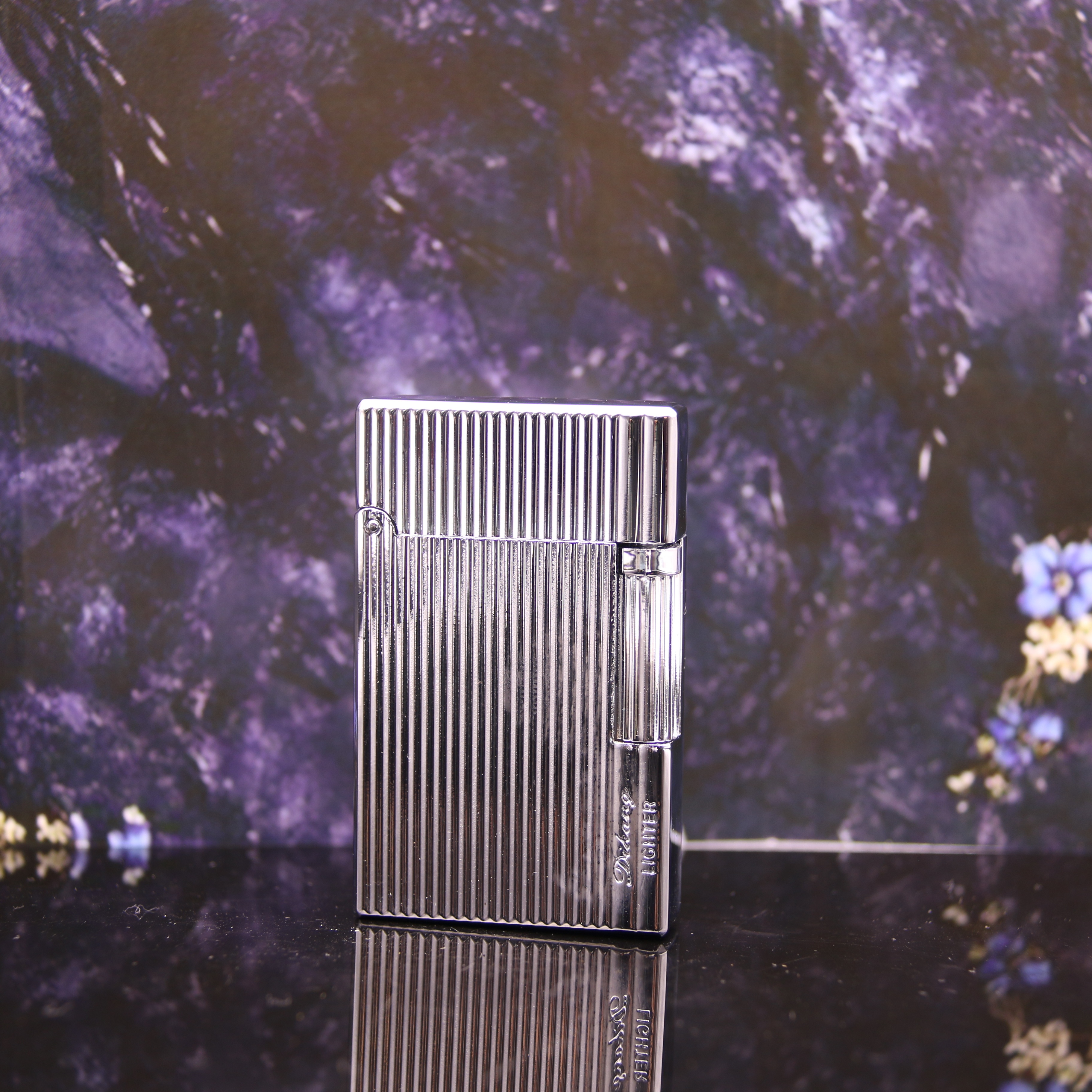 银竖纹充气打火机朗声砂轮打火机