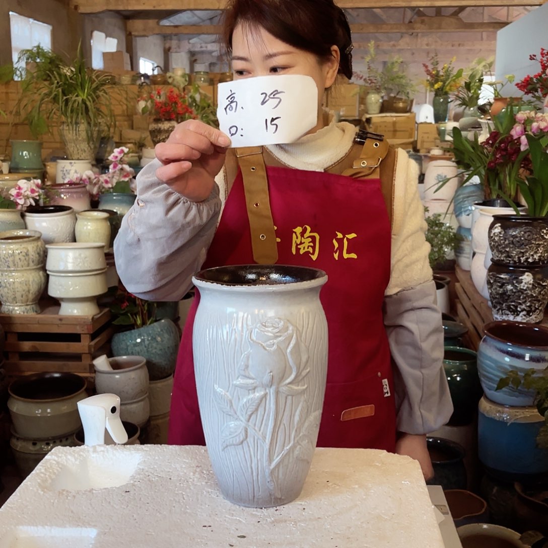 紫砂花盆高度25口径15