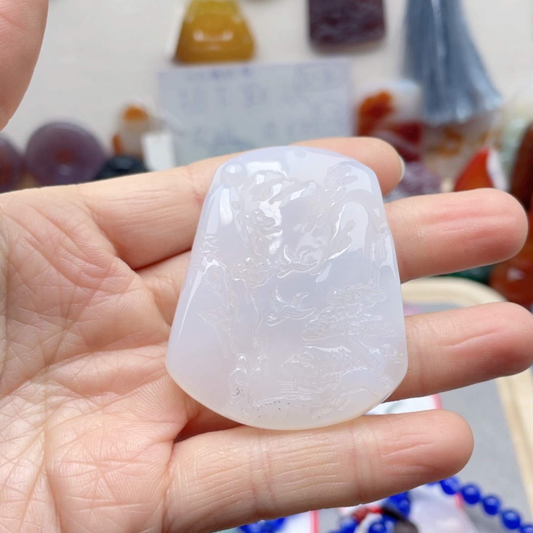 玛瑙/玉髓颈饰合金招*喵