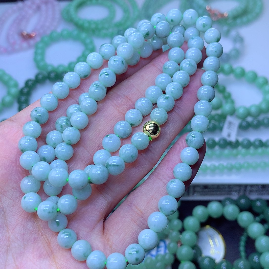 翡翠未镶嵌毛衣链