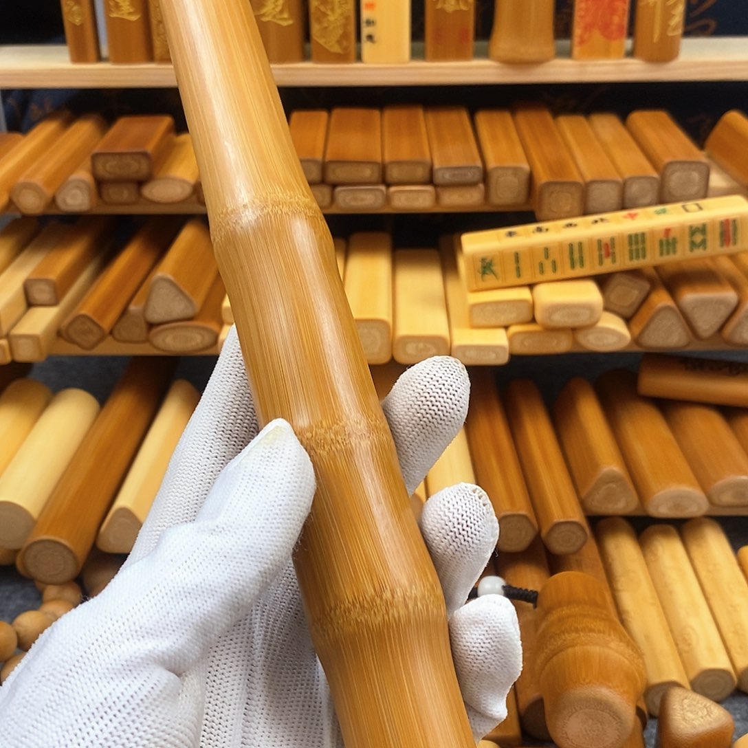 竹实心竹红皮手持