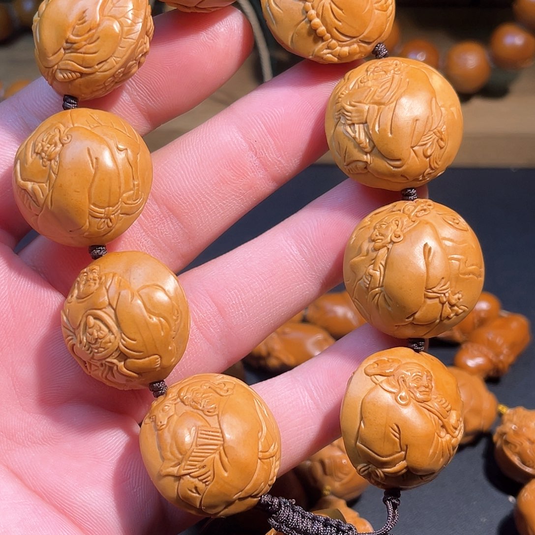 橄榄核手串/手链2.6四花浮雕罗汉