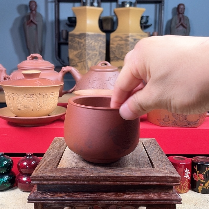 茶杯紫砂悟*度量杯花泥