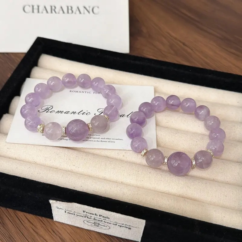 X2596紫兔毛手链高端轻奢手串多样性发一