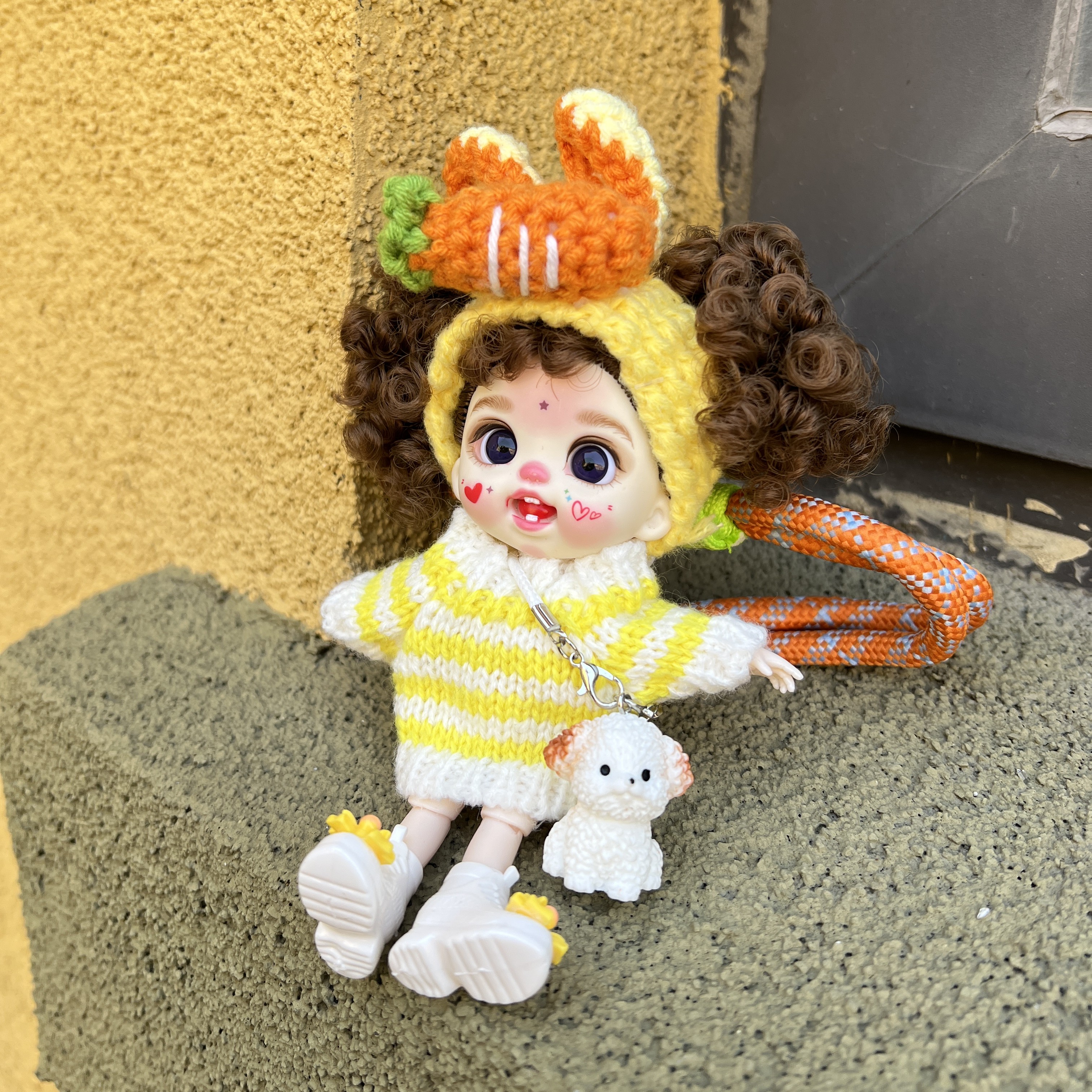 正版手工娃娃新品潮玩女孩包挂手机挂车摆件14厘米生日礼物圣诞