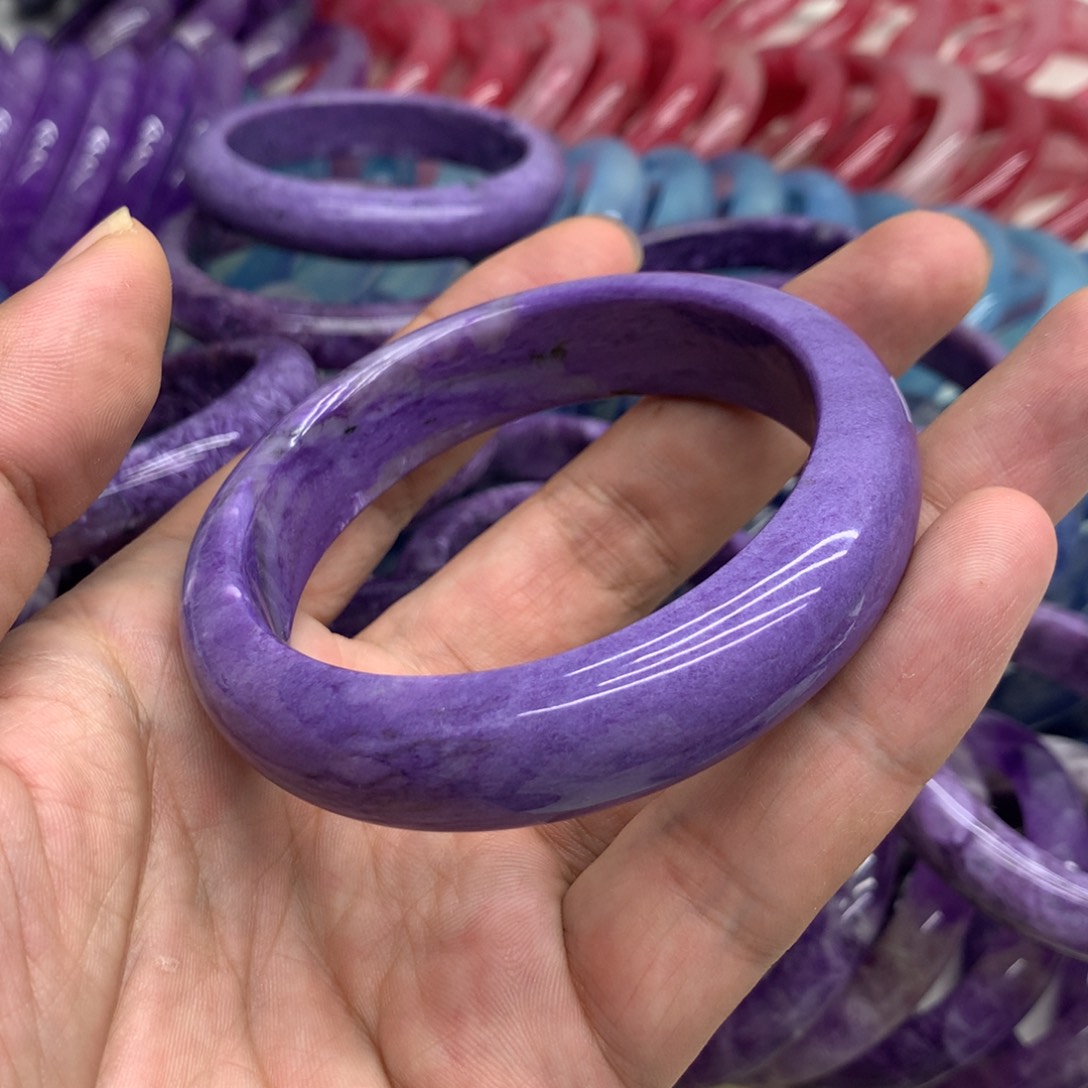 东****查罗石（紫龙晶）未镶嵌手镯