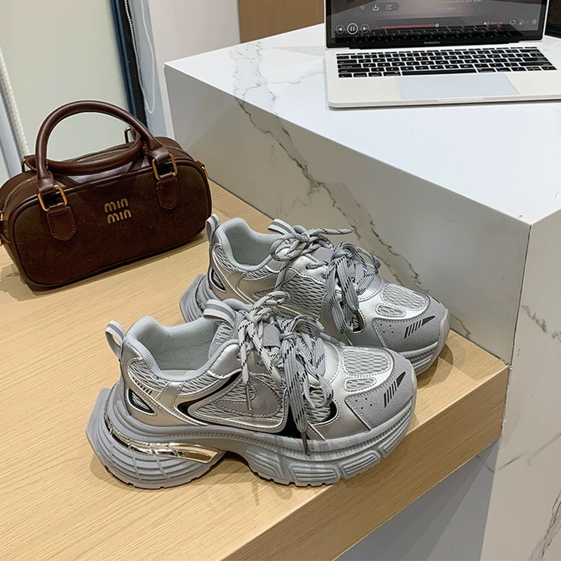 【潮】老爹鞋女春秋2025新款女鞋厚底增高显脚小休闲跑步运动鞋子爆