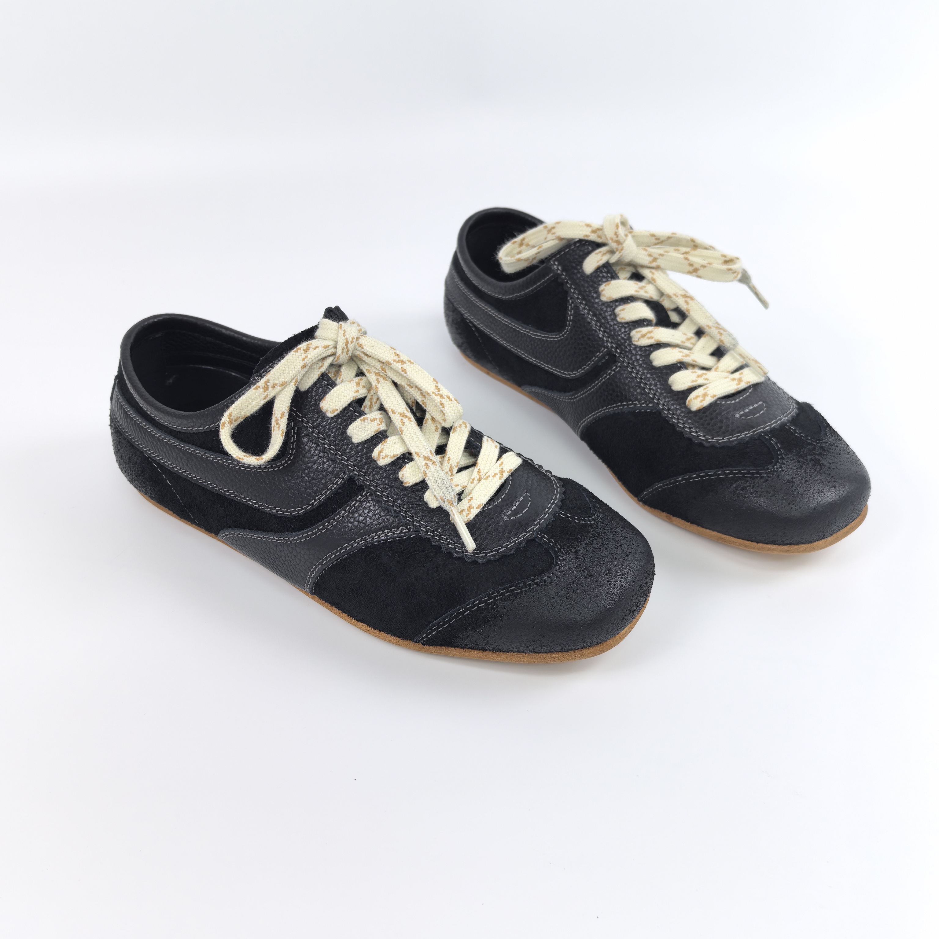 反绒牛皮固特异全皮底休闲运动百搭德训鞋（9050091）真皮