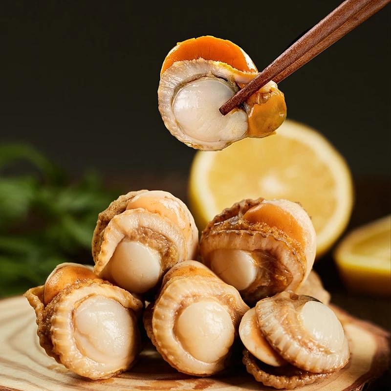 新货【到手五斤】新鲜带膏带黄扇贝肉美味海鲜/带保护冰