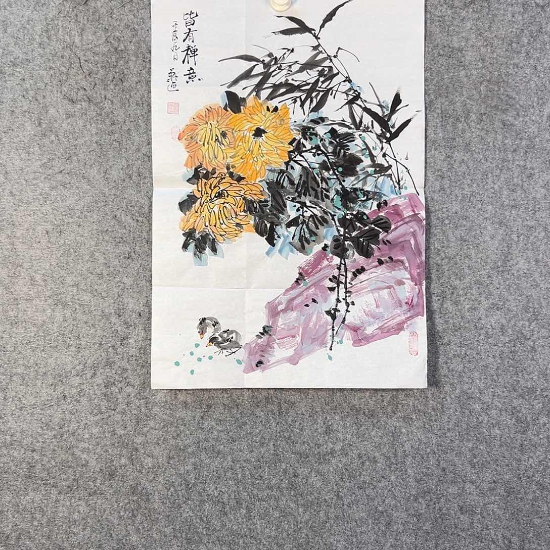 国画766 花鸟在此鸣叫时还要一