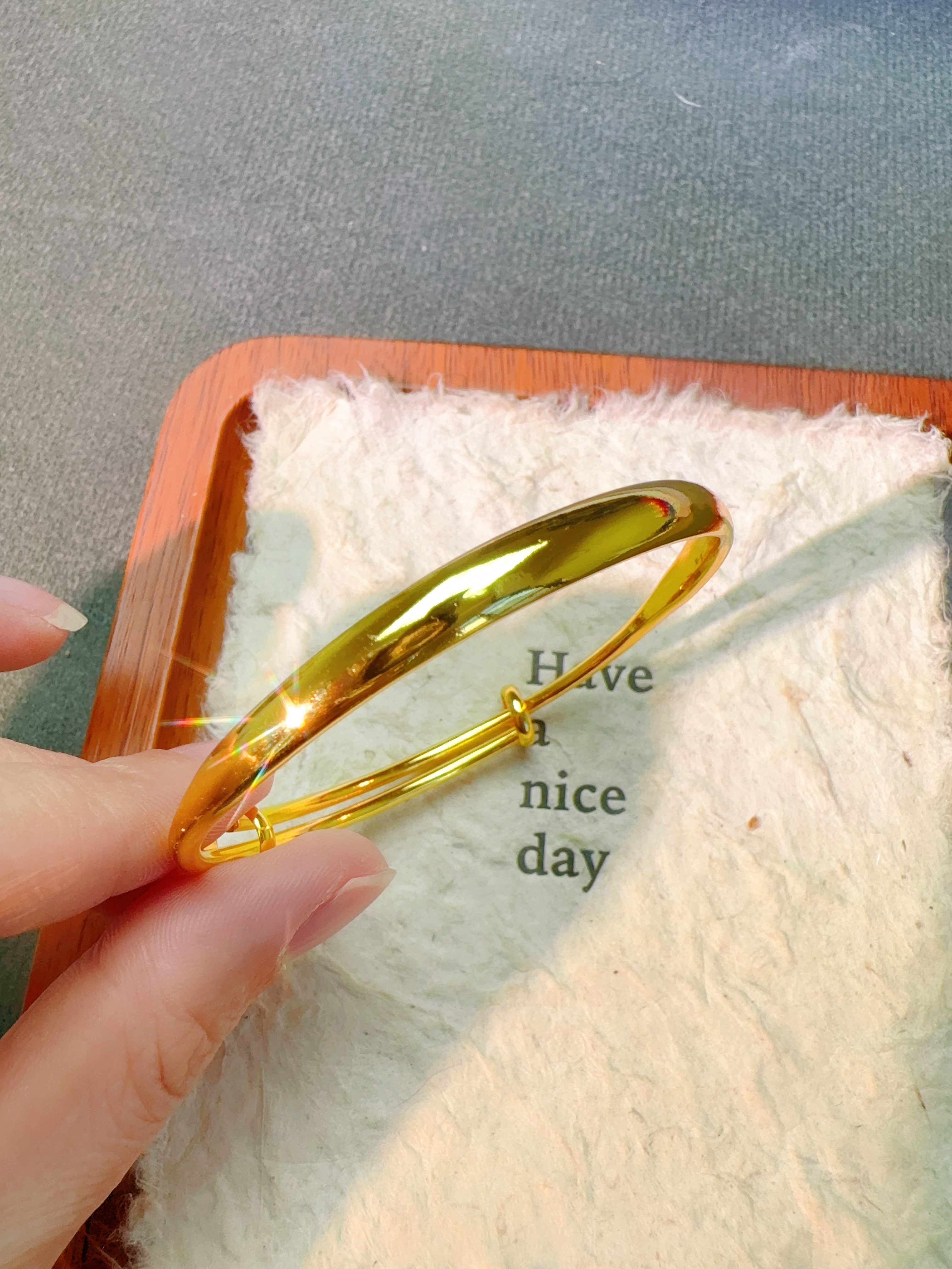  【丁老头甄选】光面推拉手镯5027