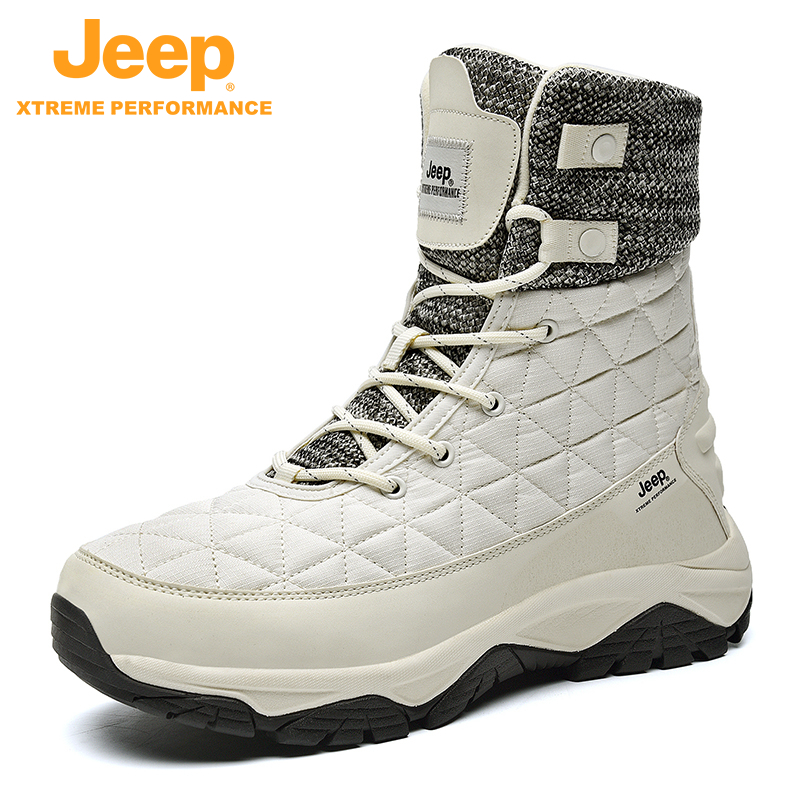 JEEP/吉普冬季加绒防滑加厚保暖高帮户外休闲滑雪大棉耐磨雪地靴