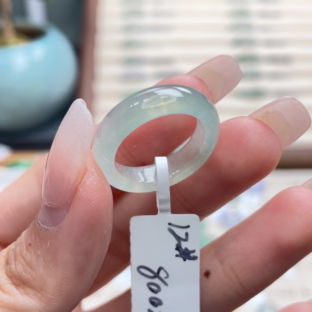 翡翠未镶嵌戒圈a26港圈12冰晴底