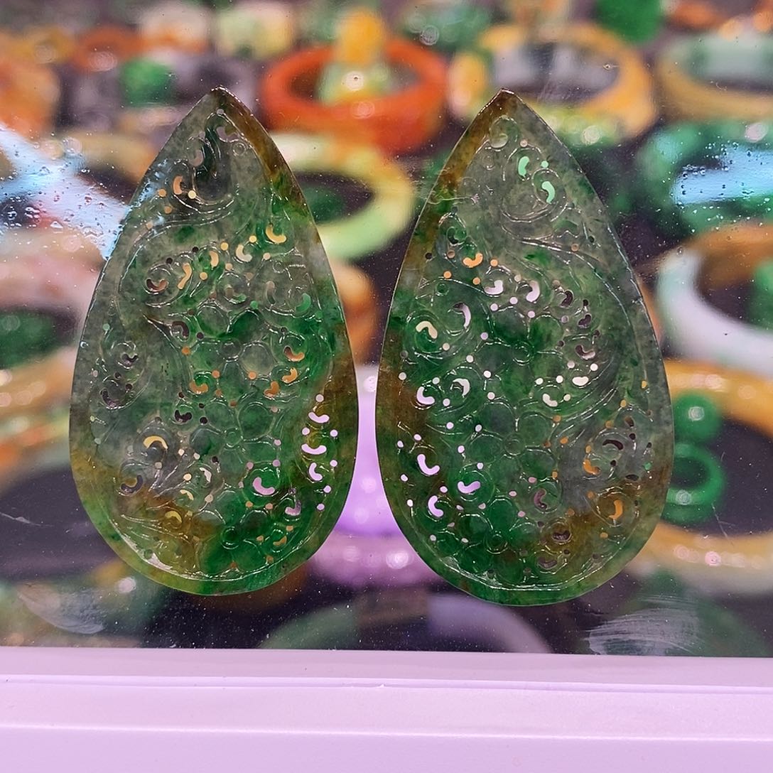 未镶嵌翡翠耳饰翡翠