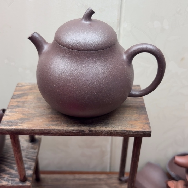 茶壶紫砂原矿半手工天青泥茄瓜200cc