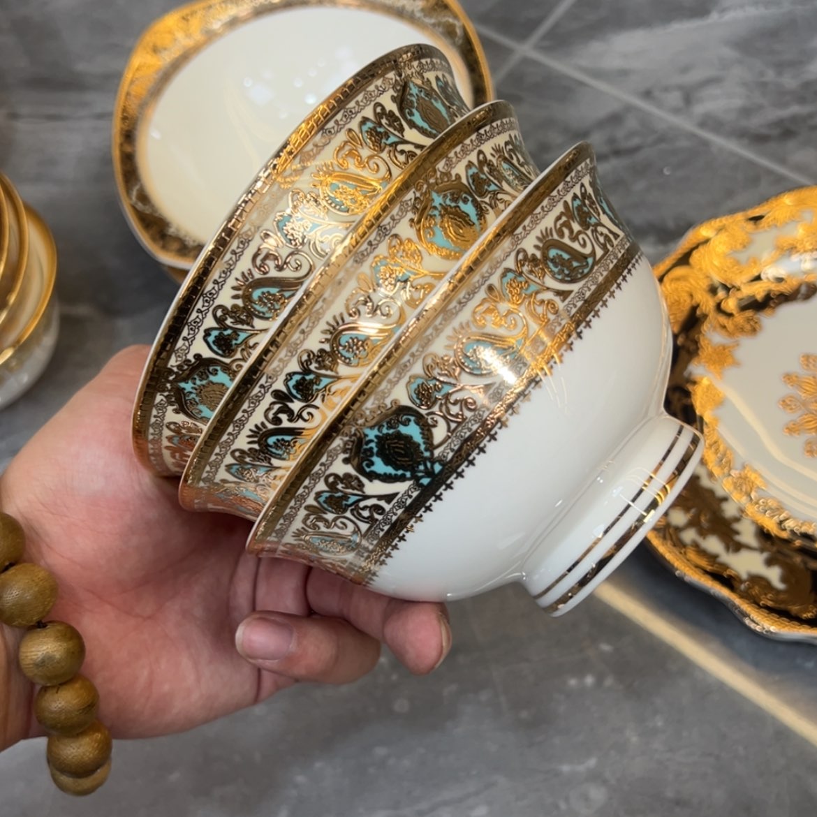 【闪购商品】瓷片4.75寸米饭碗三个一单微瑕