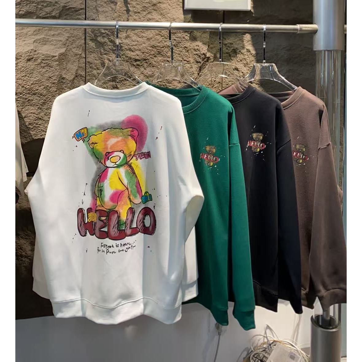 大占推荐 97026-1 简约休闲时尚潮牌不加绒卫衣