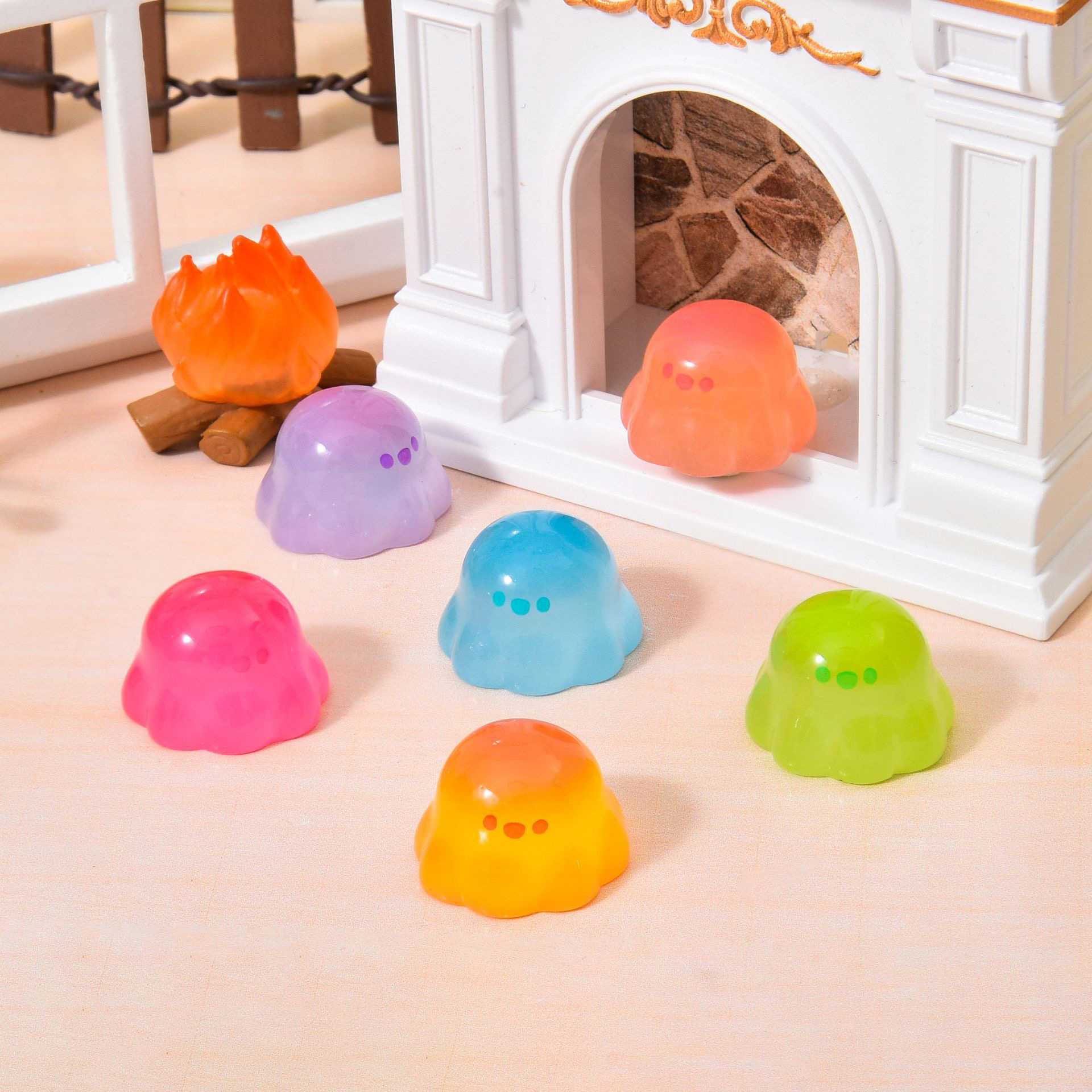 迷你夜光小猫咪公仔模型桌面摆件发光小物件玩具