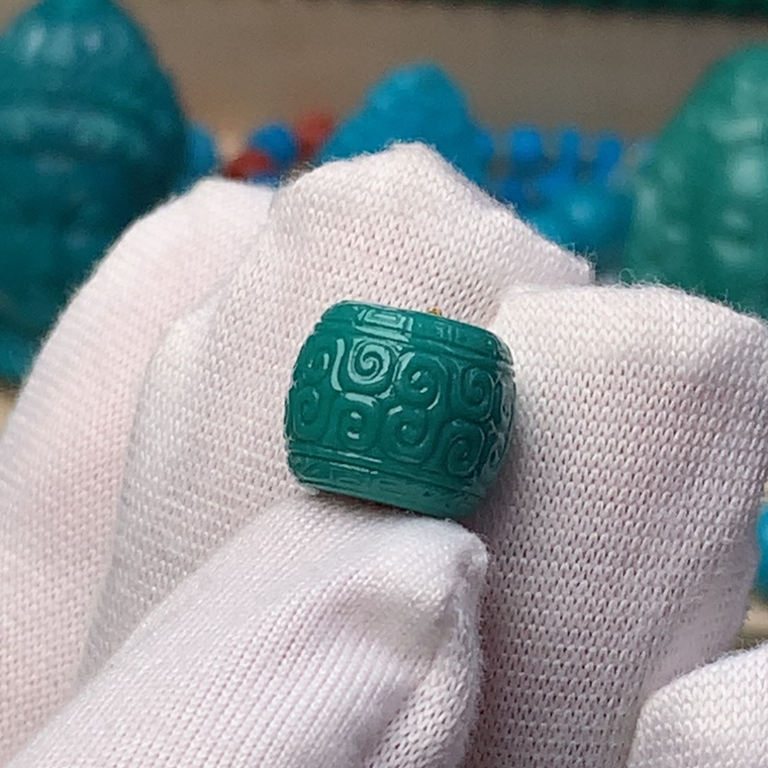 绿松石珠宝奇石未镶嵌11.5mm