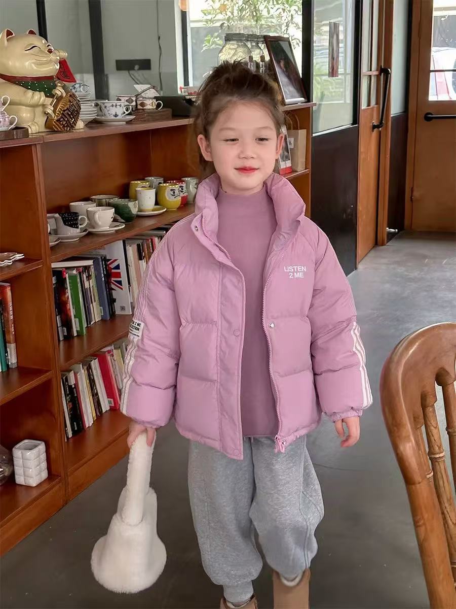 501028《现》韩版精选百搭儿童冬季亮色短款保暖时尚洋气羽绒服