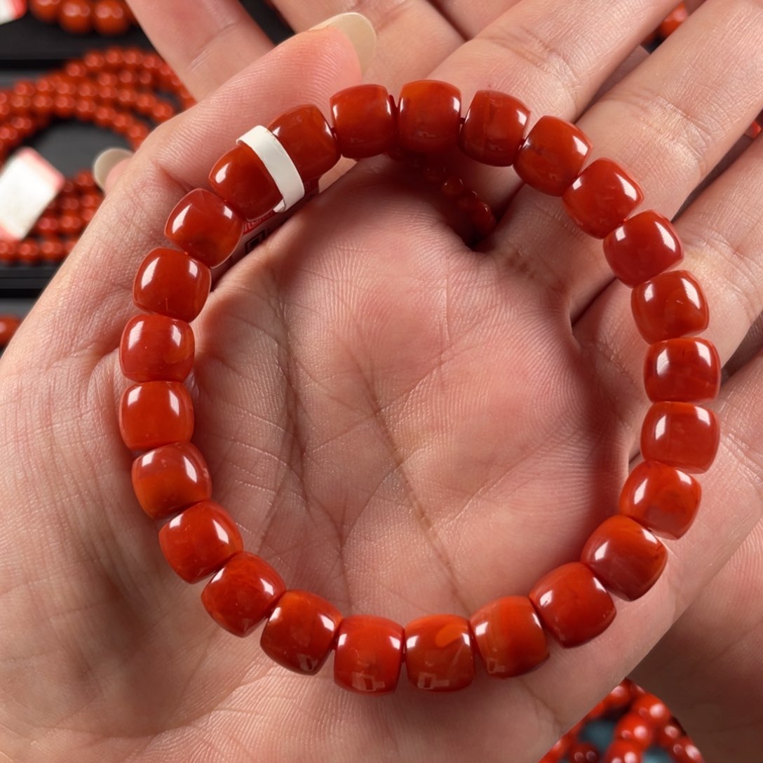 幸***王手链未镶嵌南红玛瑙妞8