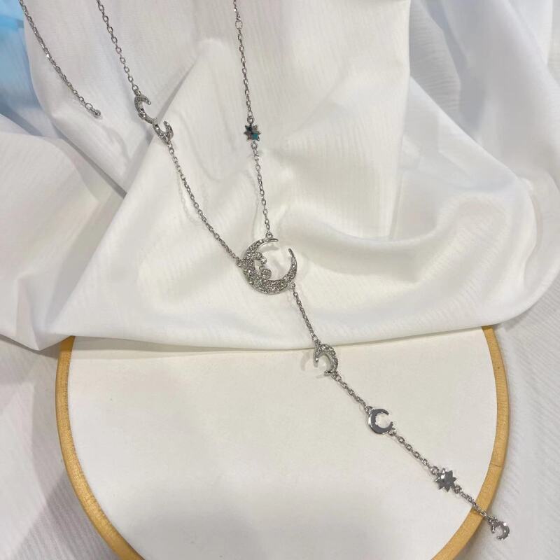 铜合金项链  H164 时尚百搭气质轻奢可抽拉毛衣链女士项链