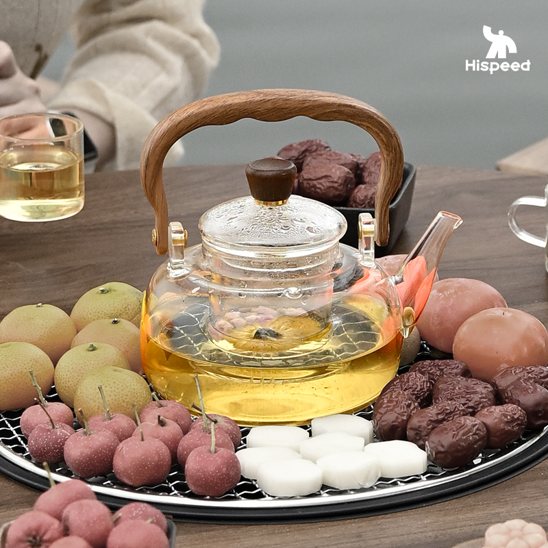 煮茶壶全玻璃烧水泡茶专用电陶炉耐高温家用养生花茶具提梁蒸茶器