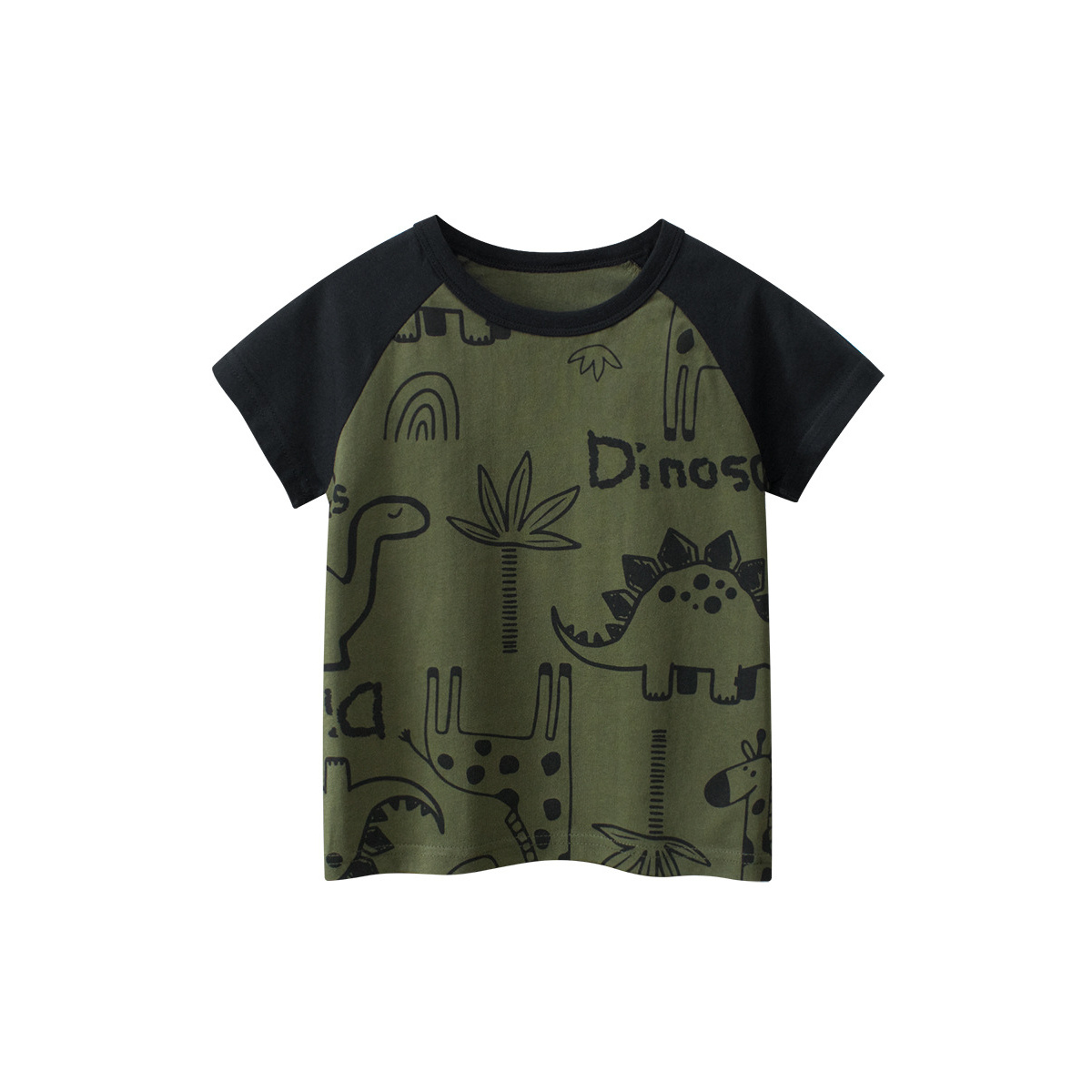 新款男童短袖夏季儿童插肩上衣柔软处理韩版风格童装