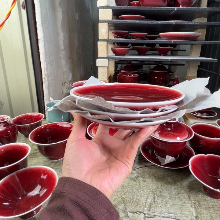 鑫***鑫景德镇浅行窑三只圆盘福利