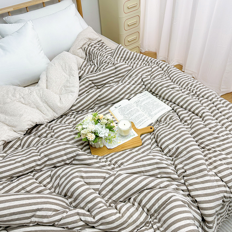 [外贸仓清货]天竺棉秋冬被加厚免被可机洗裸睡新疆棉针织单双人