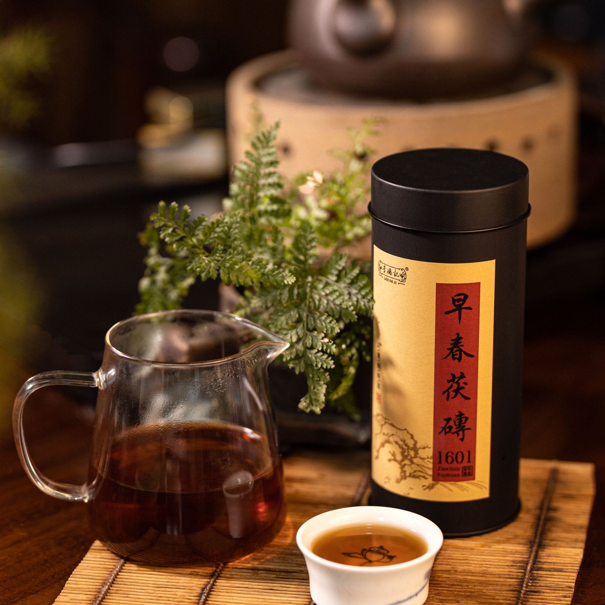 【早春金花茯茶】 2016年六步溪荒野之上 安化黑茶