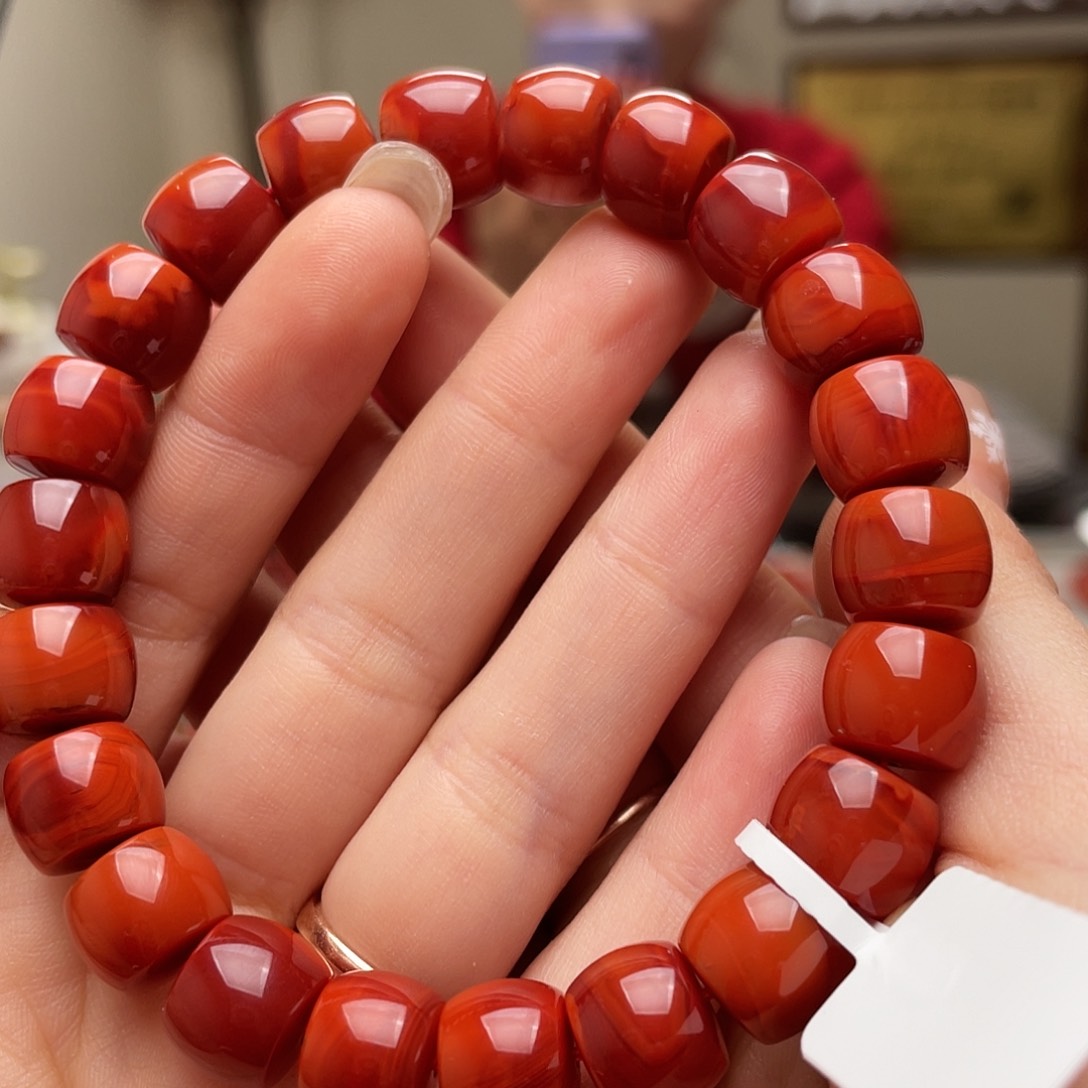 南红玛瑙手链未镶嵌