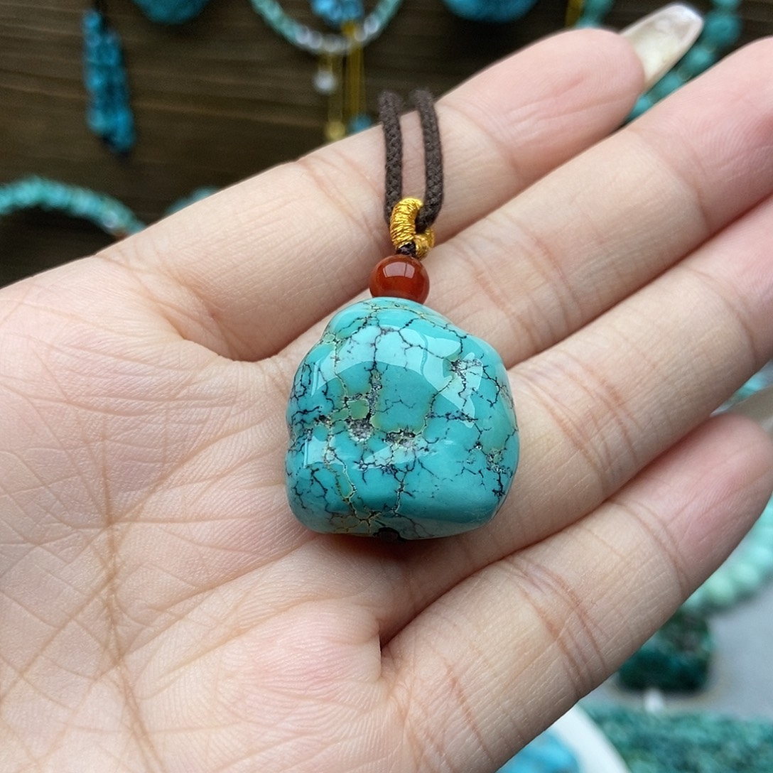 绿松石未镶嵌随行吊坠