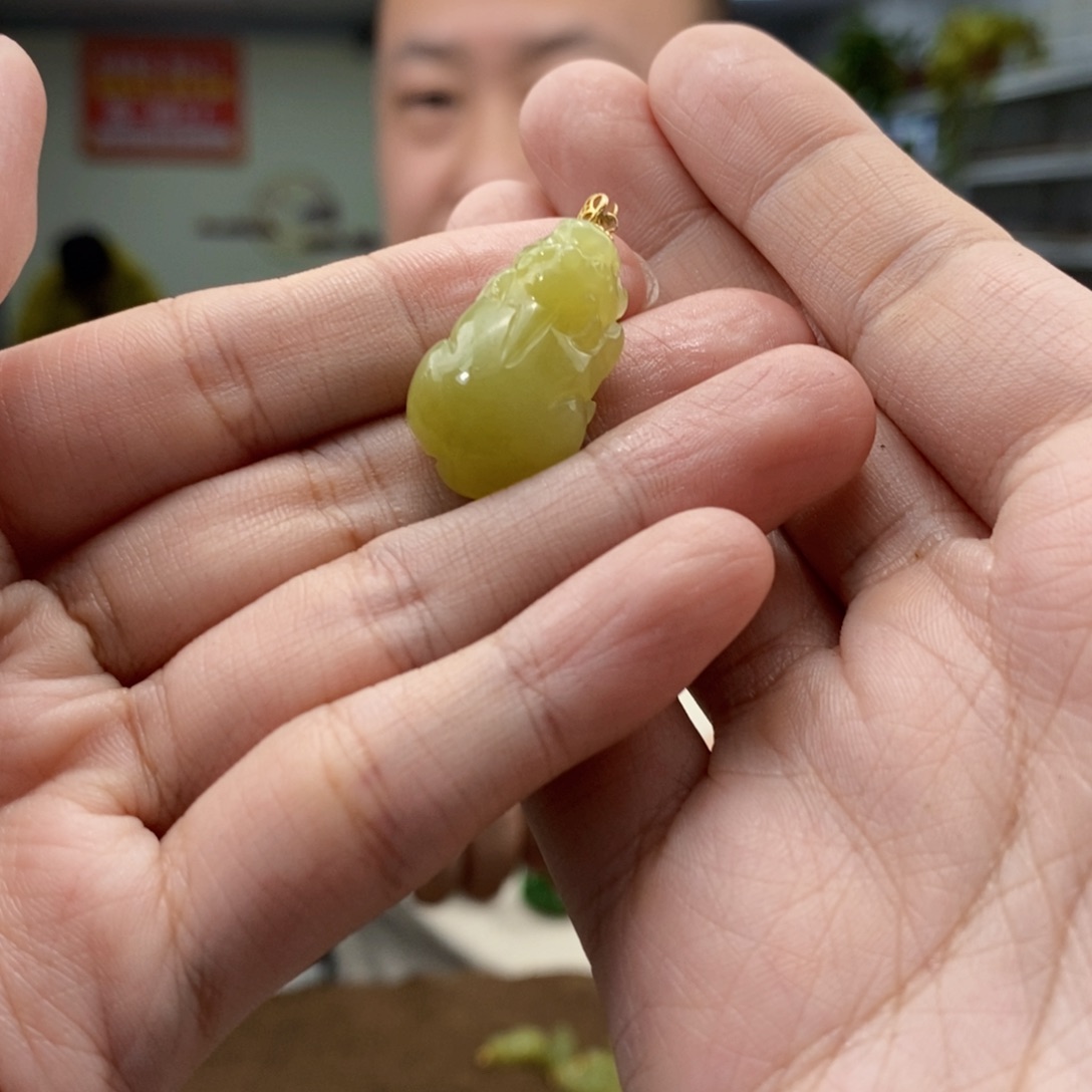 和田玉颈饰18K金镶嵌多样性发货 拍一发一