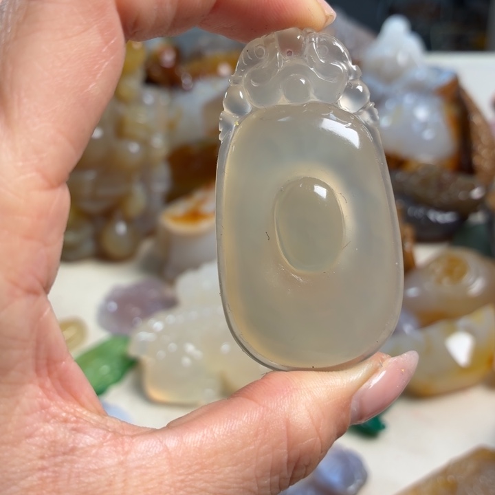 玛瑙/玉髓未镶嵌吊坠(不含链)