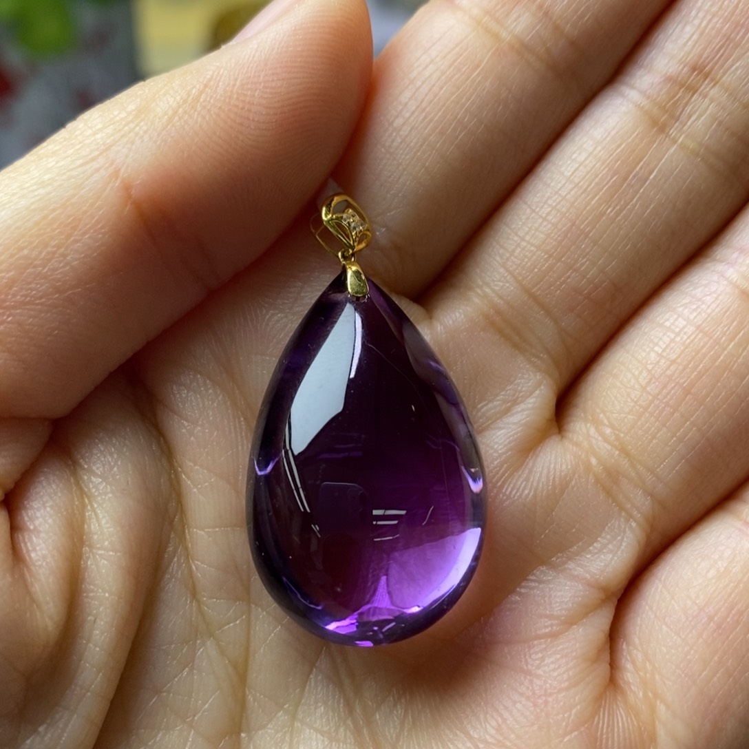 水晶吊坠18K金镶嵌吊坠Jp37859飞飞