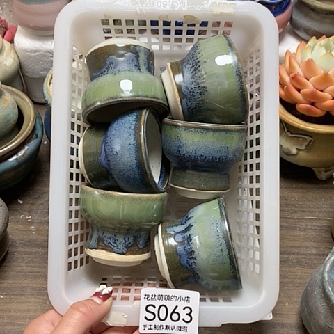 紫砂花盆063微瑕品口径6厘米左右口不圆