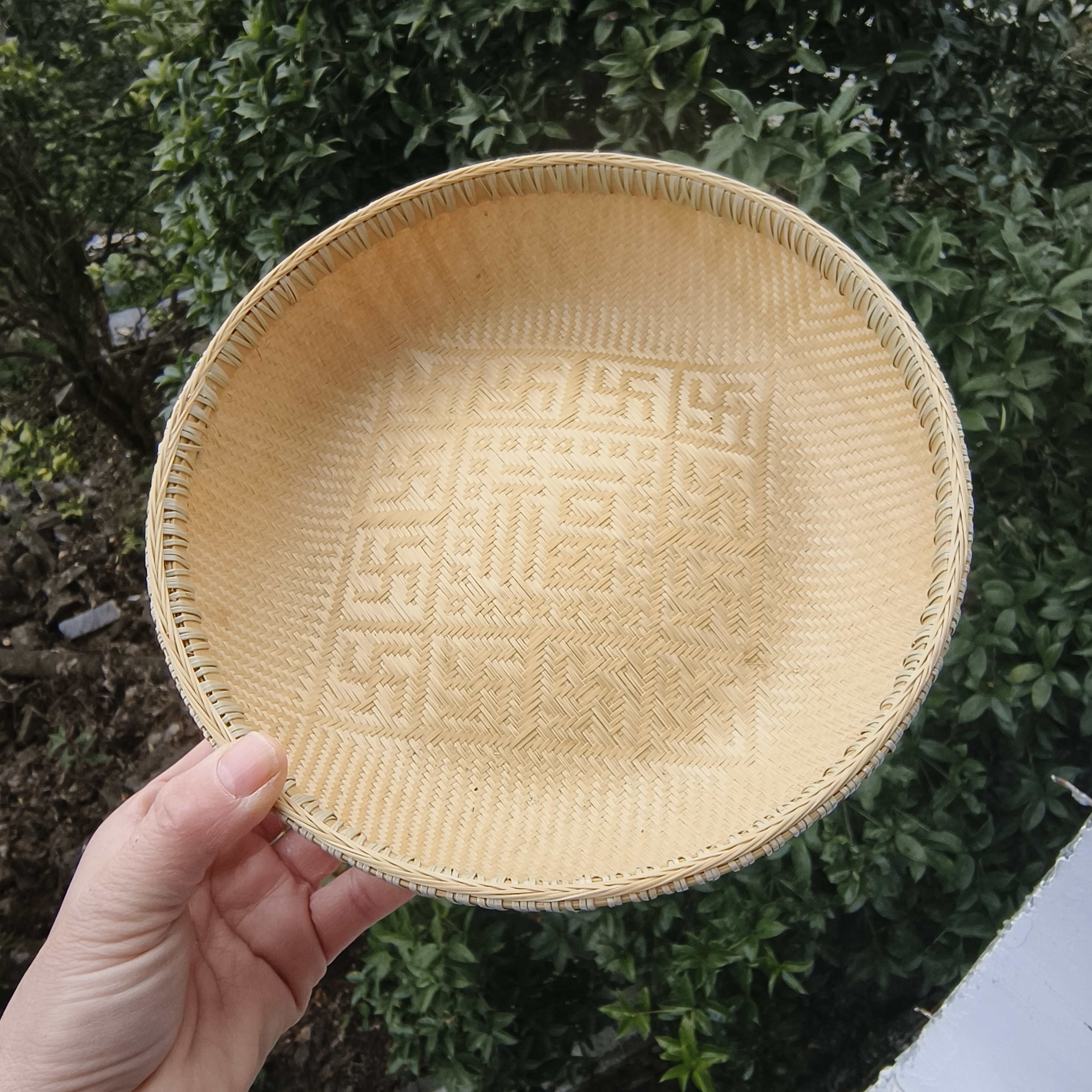 非遗手艺竹编环保手工编织果盘收藏品