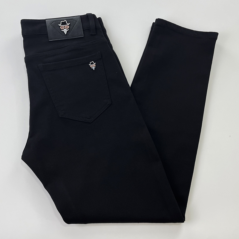 冬季黑色牛仔裤高品质修身小直筒男士显高牛仔裤 6602