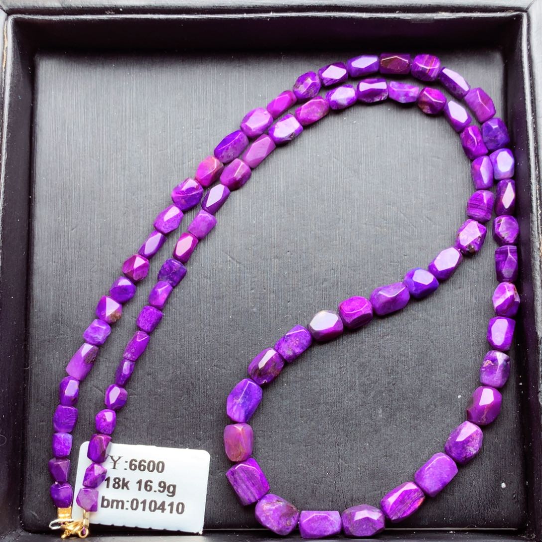 苏纪石（舒俱来）项链18K金镶嵌