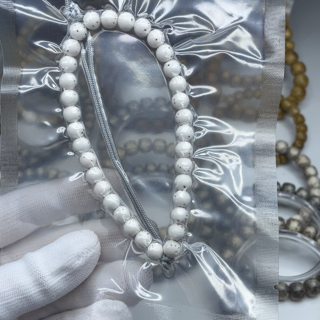 星月菩提手串小*总7mm圆珠手持原白A15