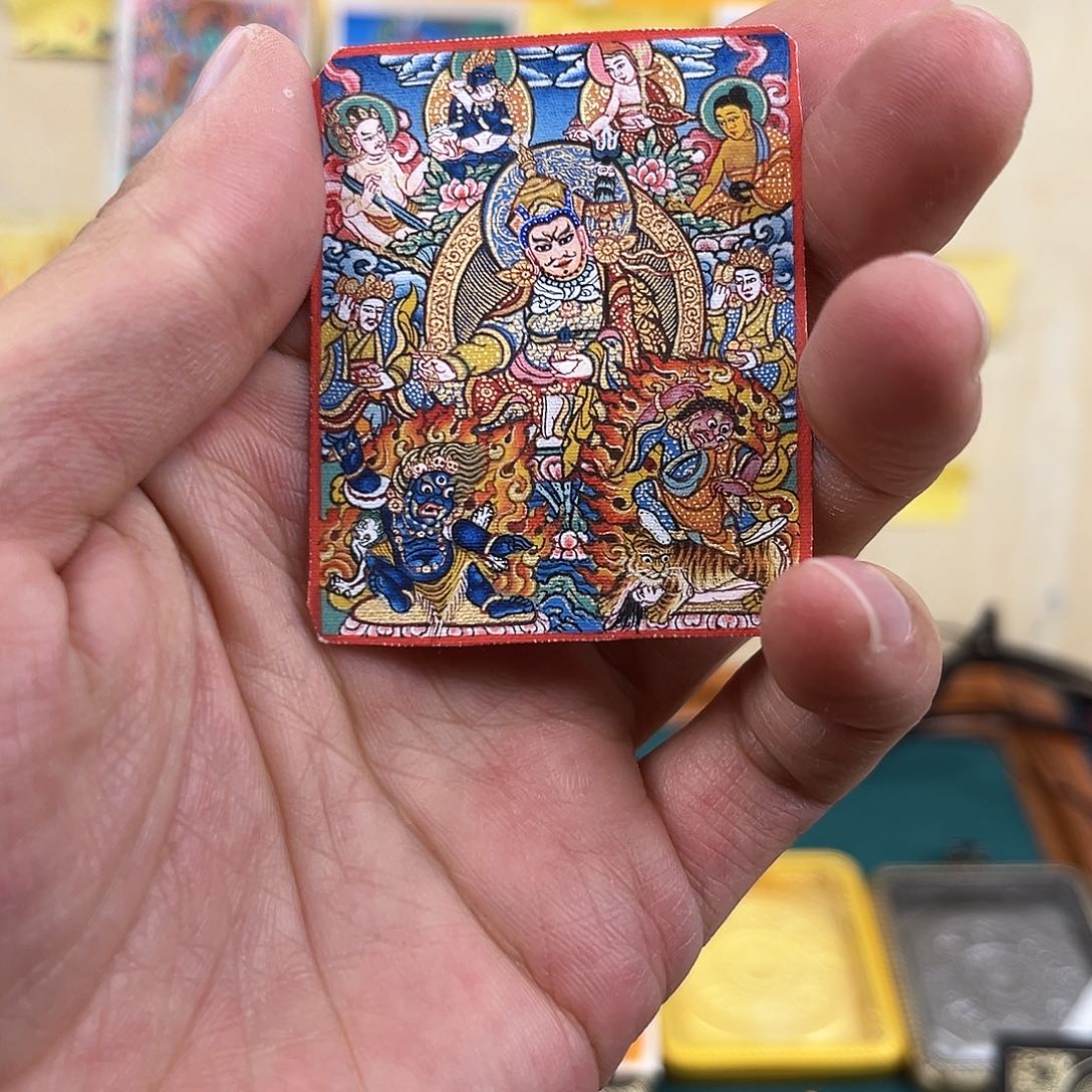 吊坠莲师八变热贡手绘唐卡