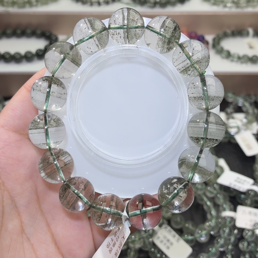 未镶嵌水晶手链绿幽灵15m