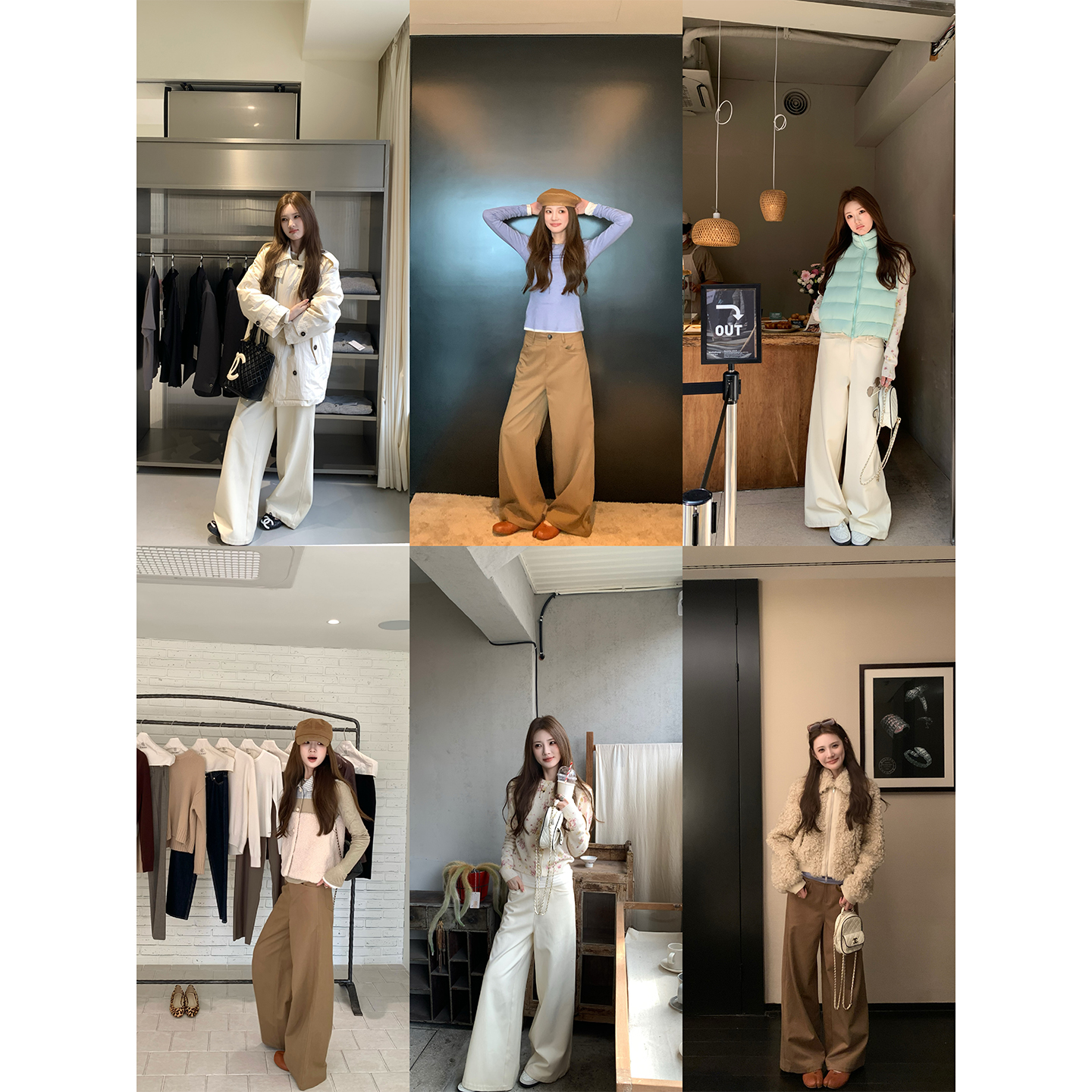 aaaaxbbb 莫兰手写信 两色超柔纤维直筒拖地裤韩系休闲百搭长裤女