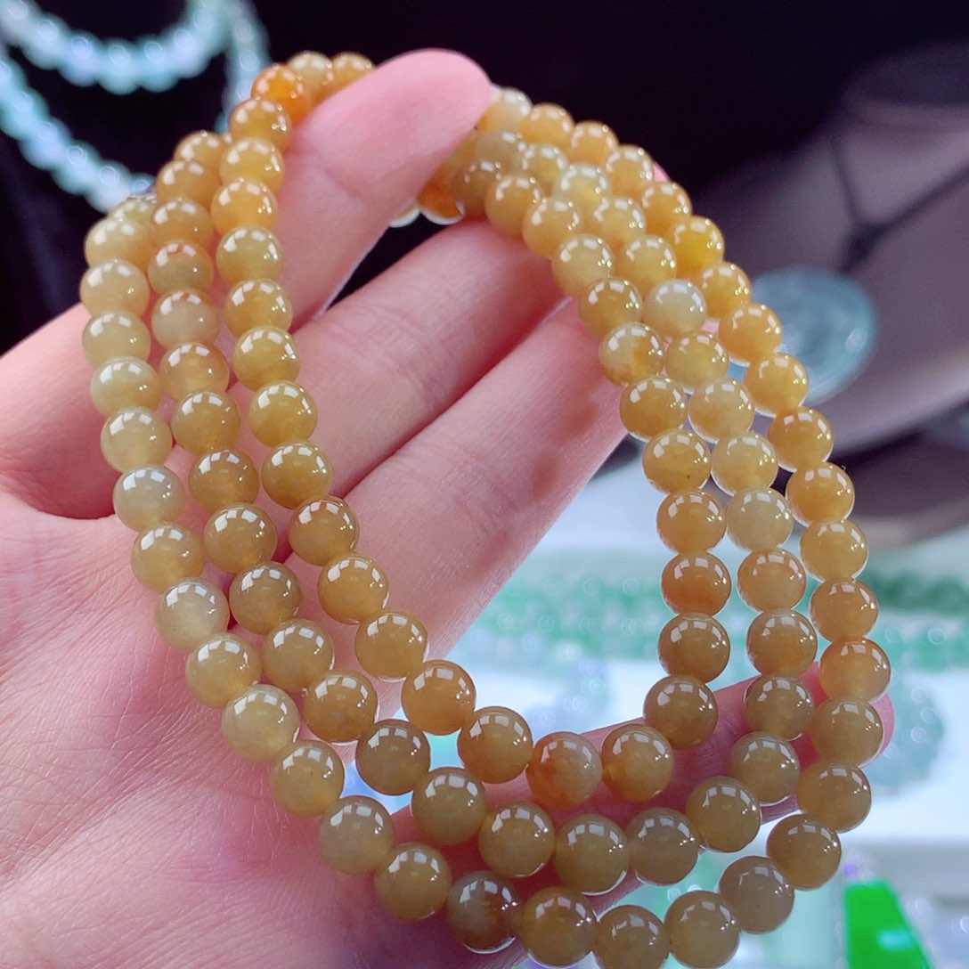 翡翠手链未镶嵌卡6mm