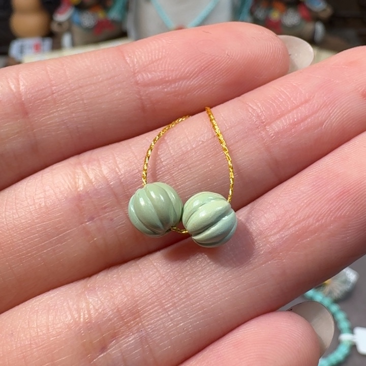 绿松石未镶嵌南瓜珠