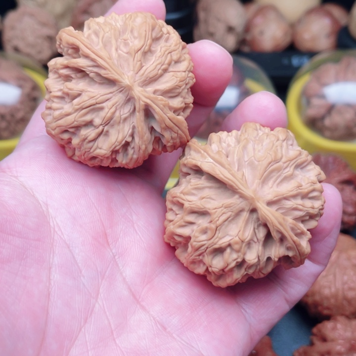 文玩核桃把件苹果园45×45×35