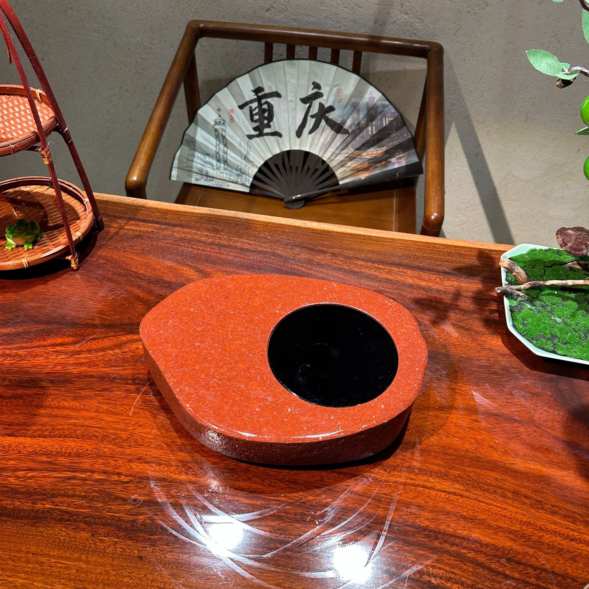 贵州奇石茶炉煮茶器电陶炉煮茶器家用茶道煮水创意耐热一体绿色