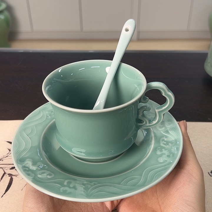 龙泉云间青瓷小米茶器