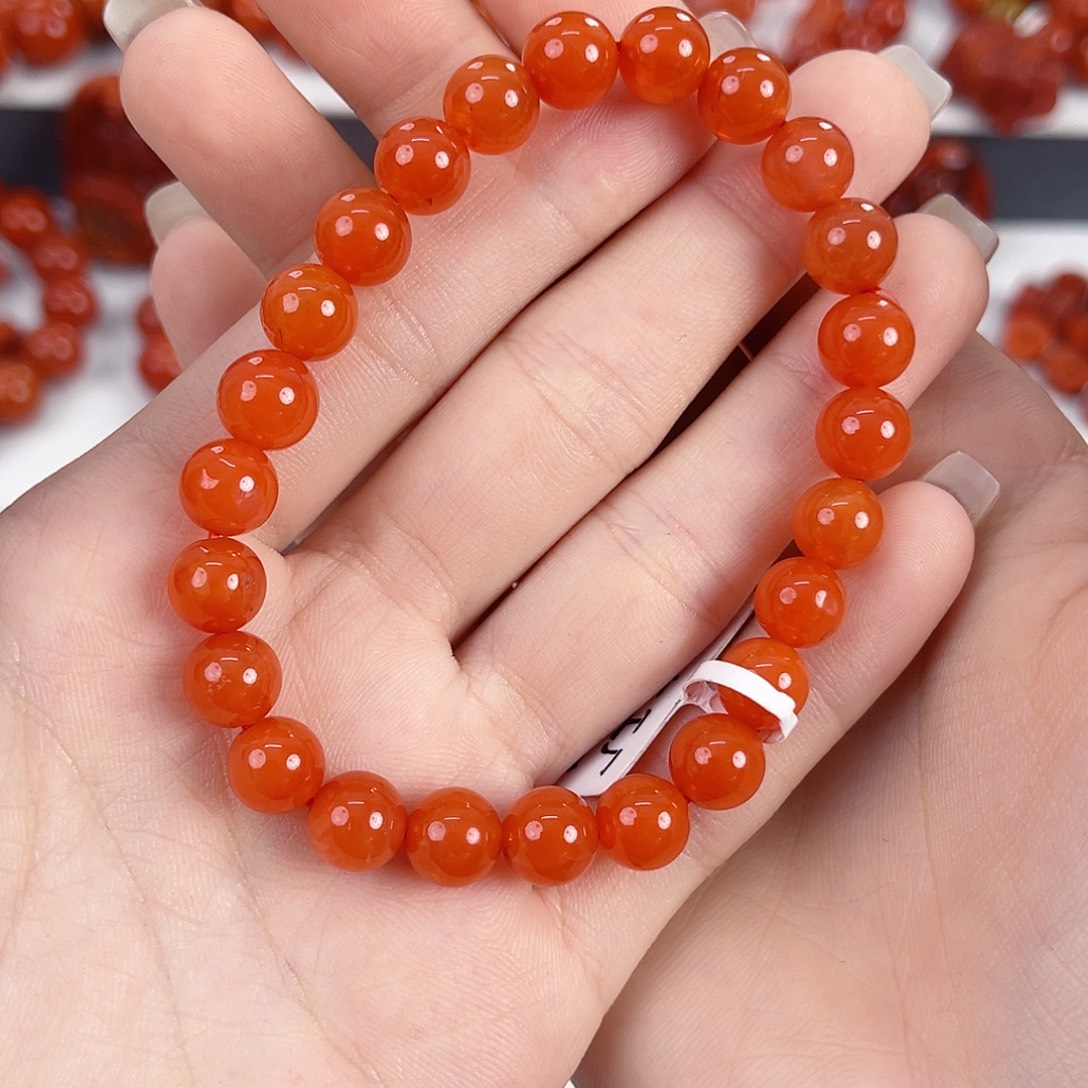 南红玛瑙未镶嵌保山滴水洞柿子红8